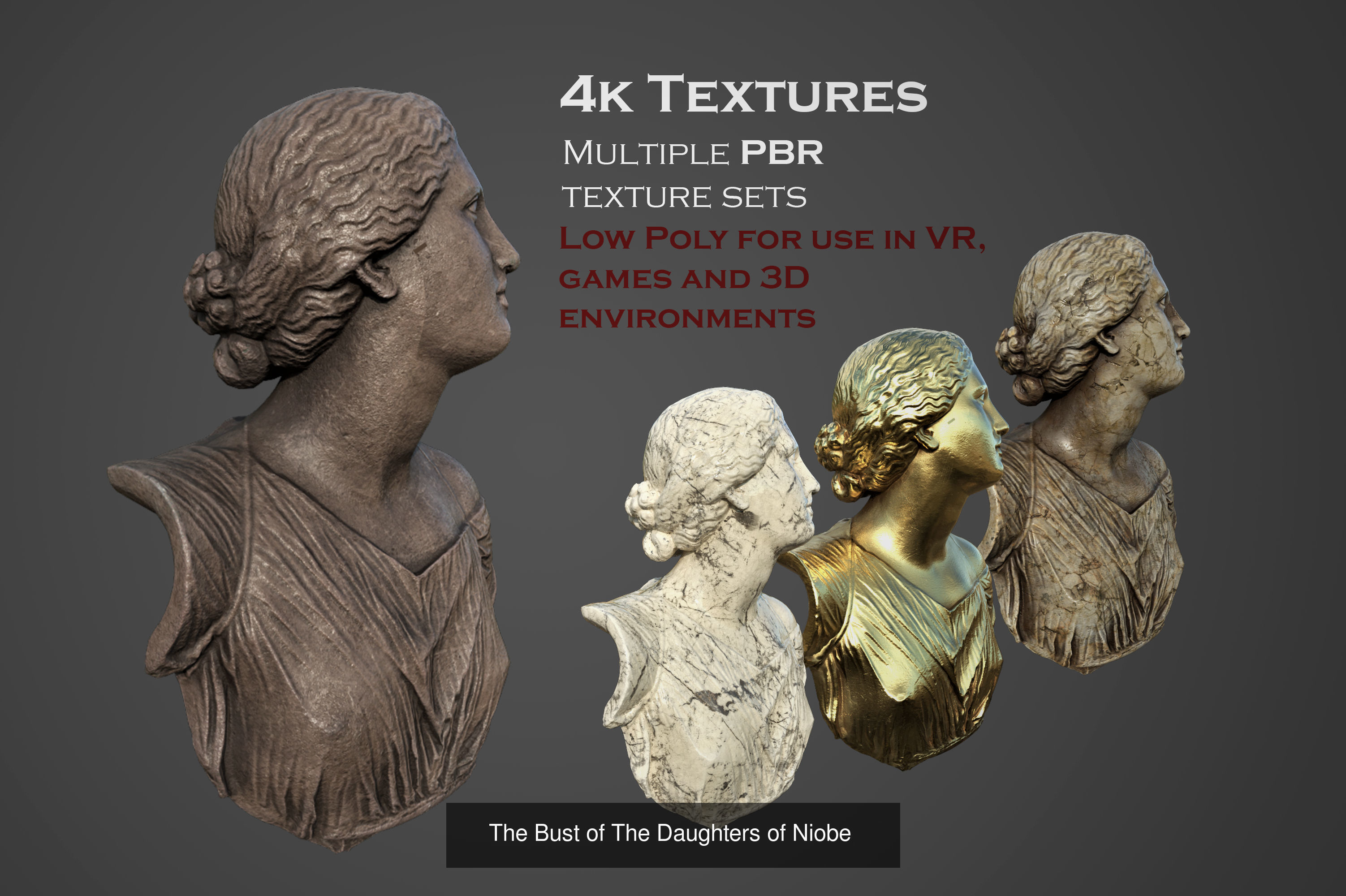 ancient statues and busts variety collection 2 - 50 models  _20