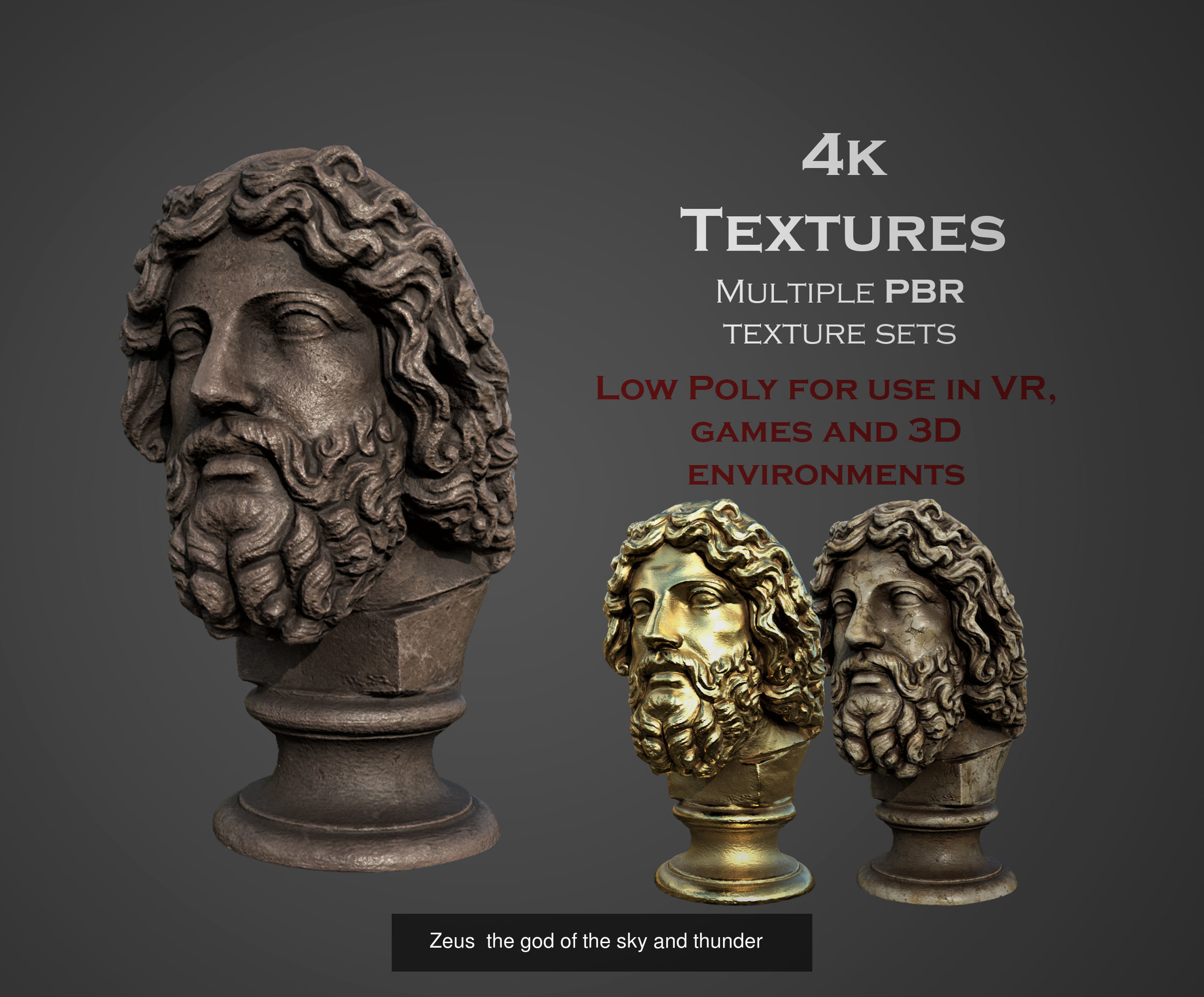 ancient statues and busts variety collection 2 - 50 models  _16