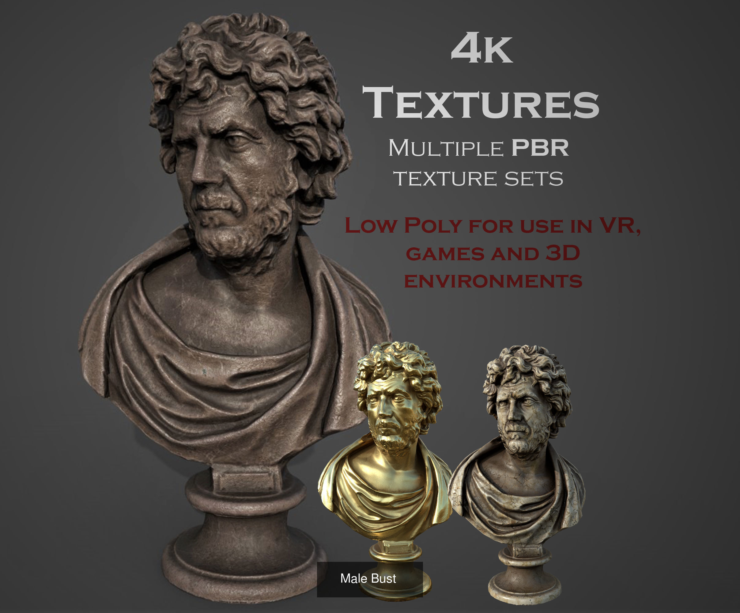 ancient statues and busts variety collection 2 - 50 models  _4