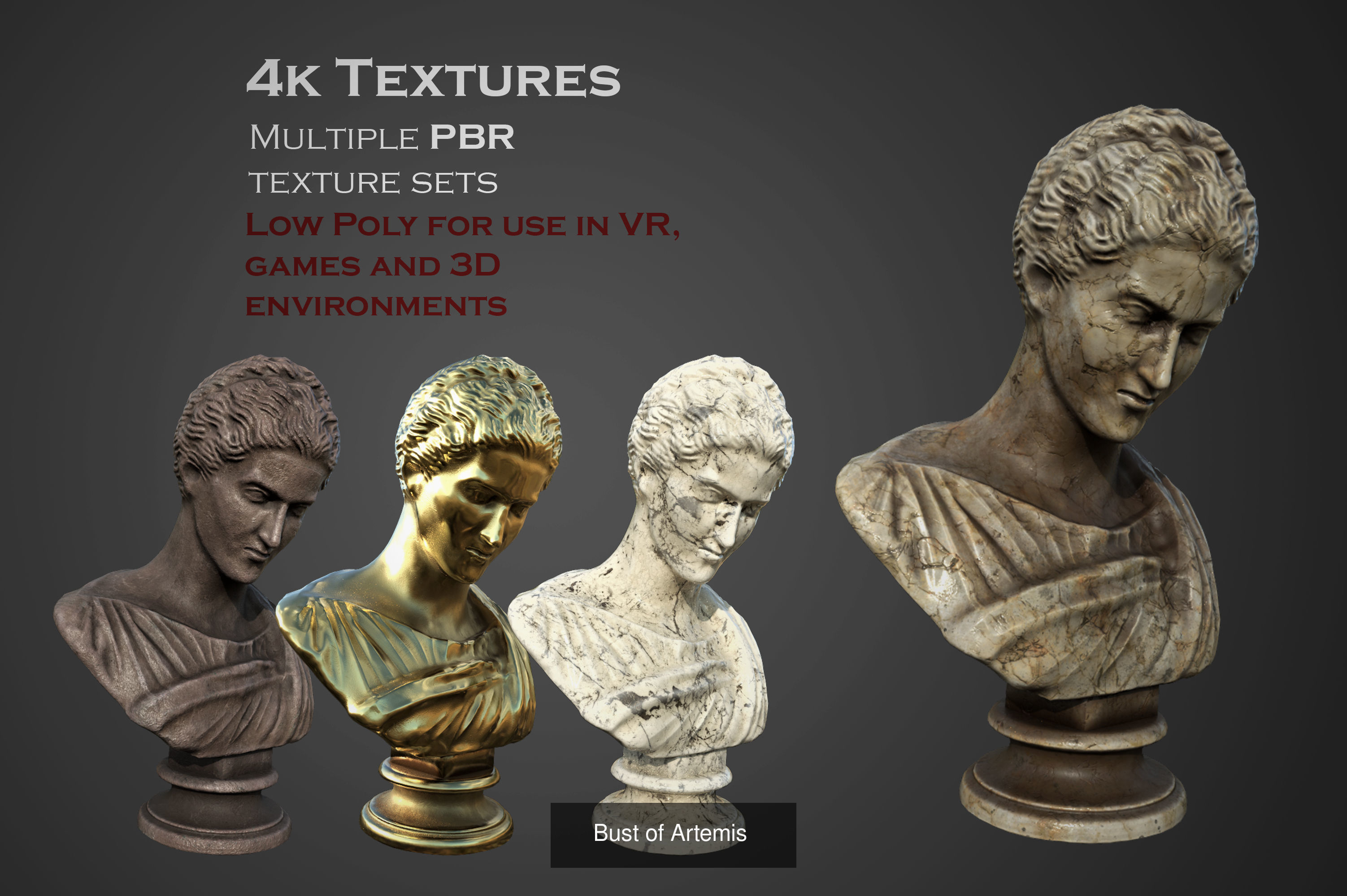 ancient statues and busts variety collection 2 - 50 models  _18