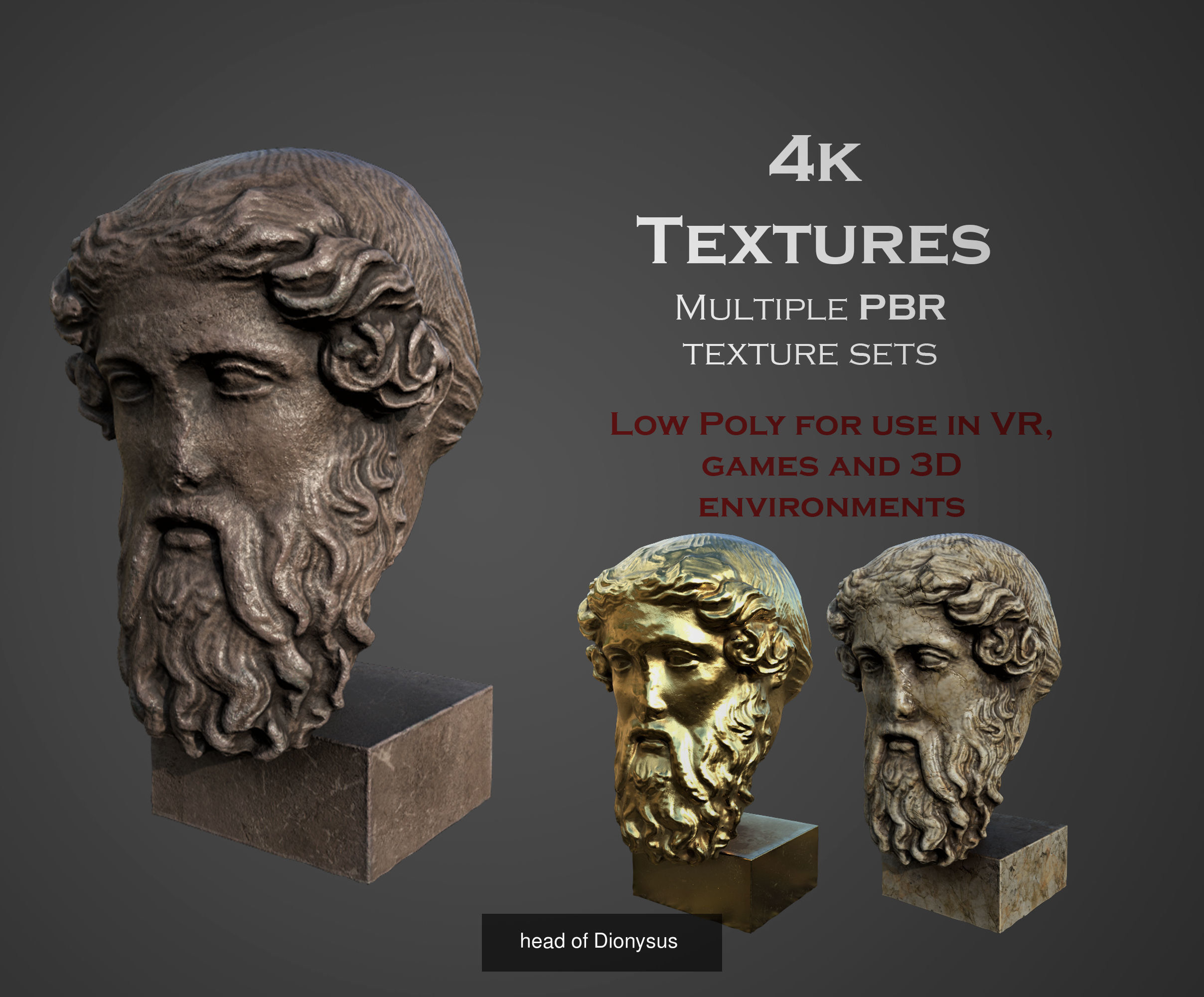 ancient statues and busts variety collection 2 - 50 models  _31