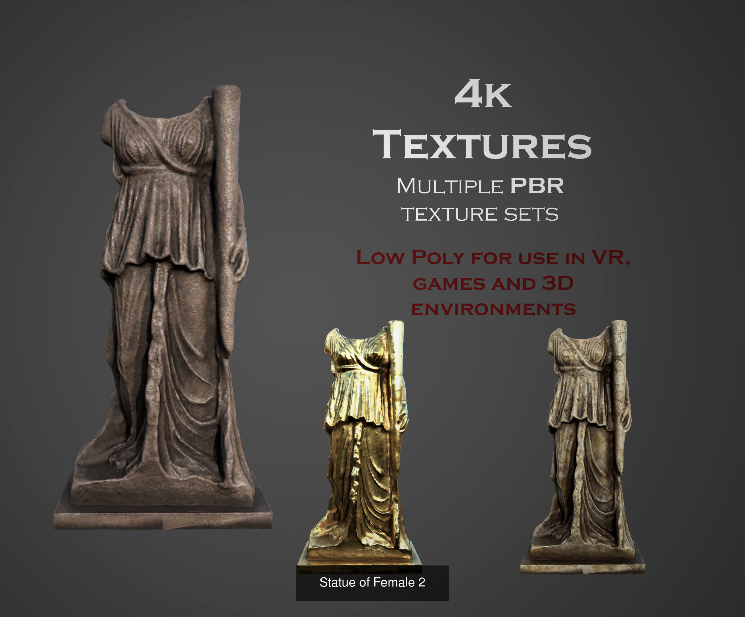 ancient statues and busts variety collection 2 - 50 models  _23