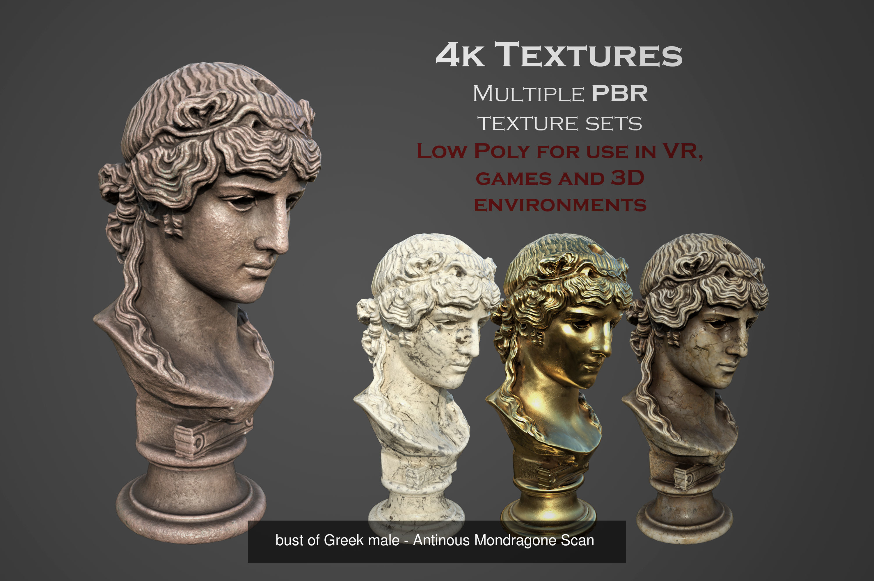 ancient statues and busts variety collection 2 - 50 models  _1