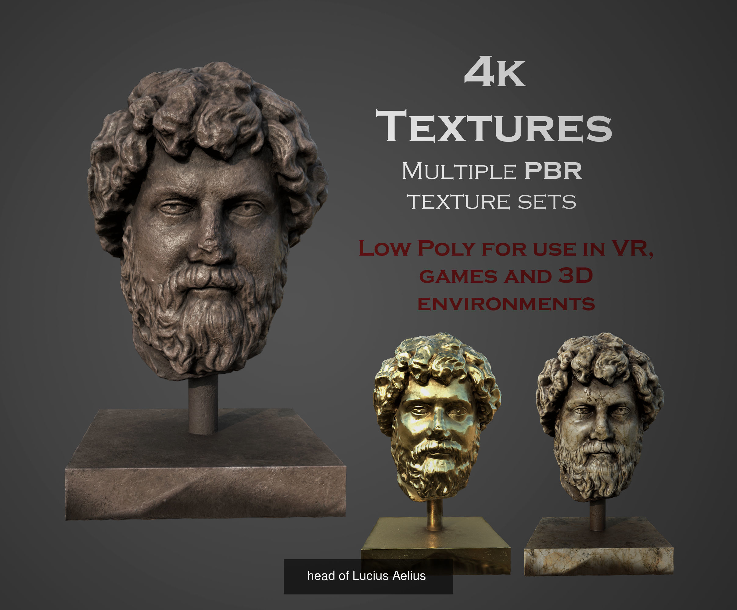 ancient statues and busts variety collection 2 - 50 models  _47