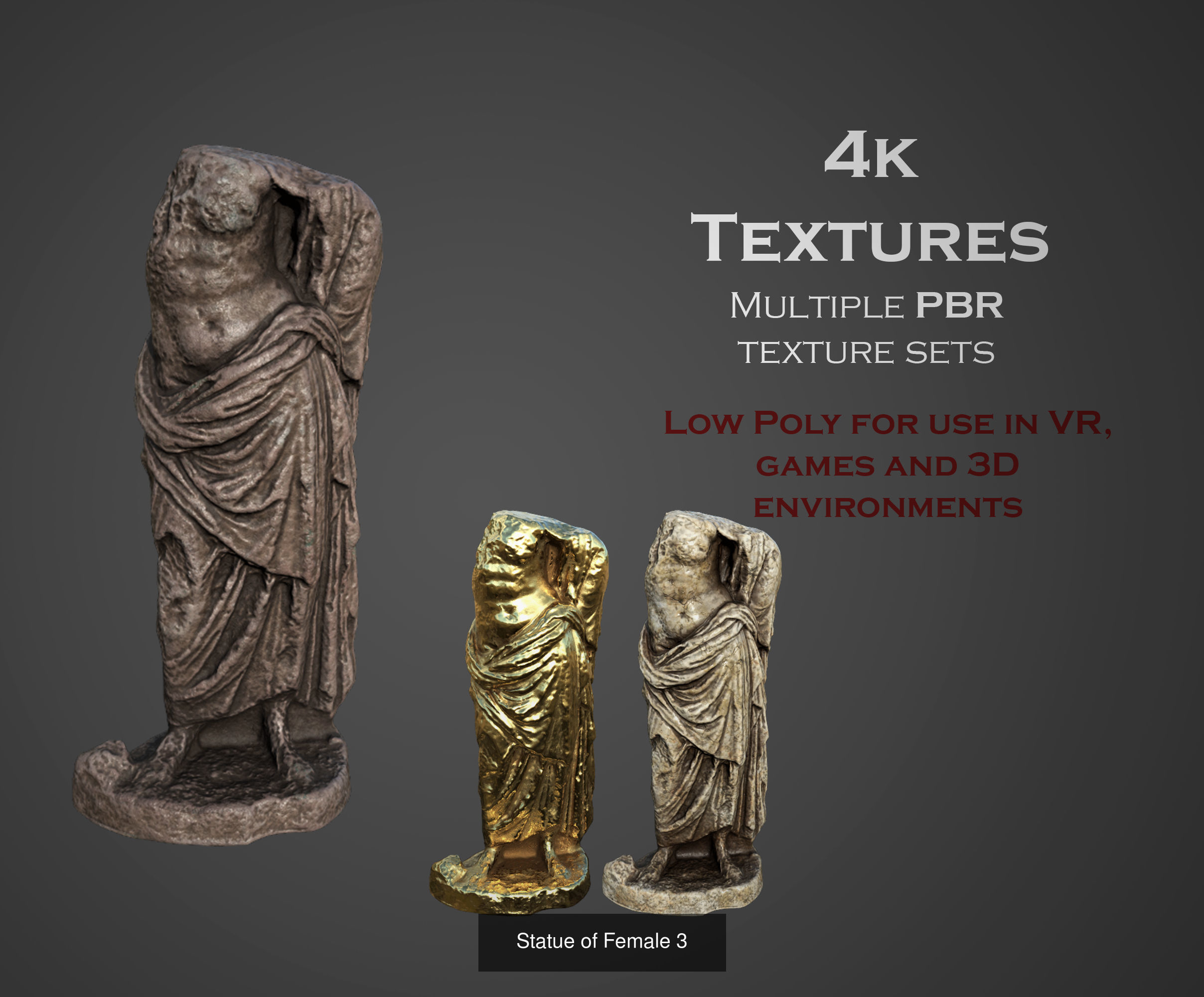ancient statues and busts variety collection 2 - 50 models  _29