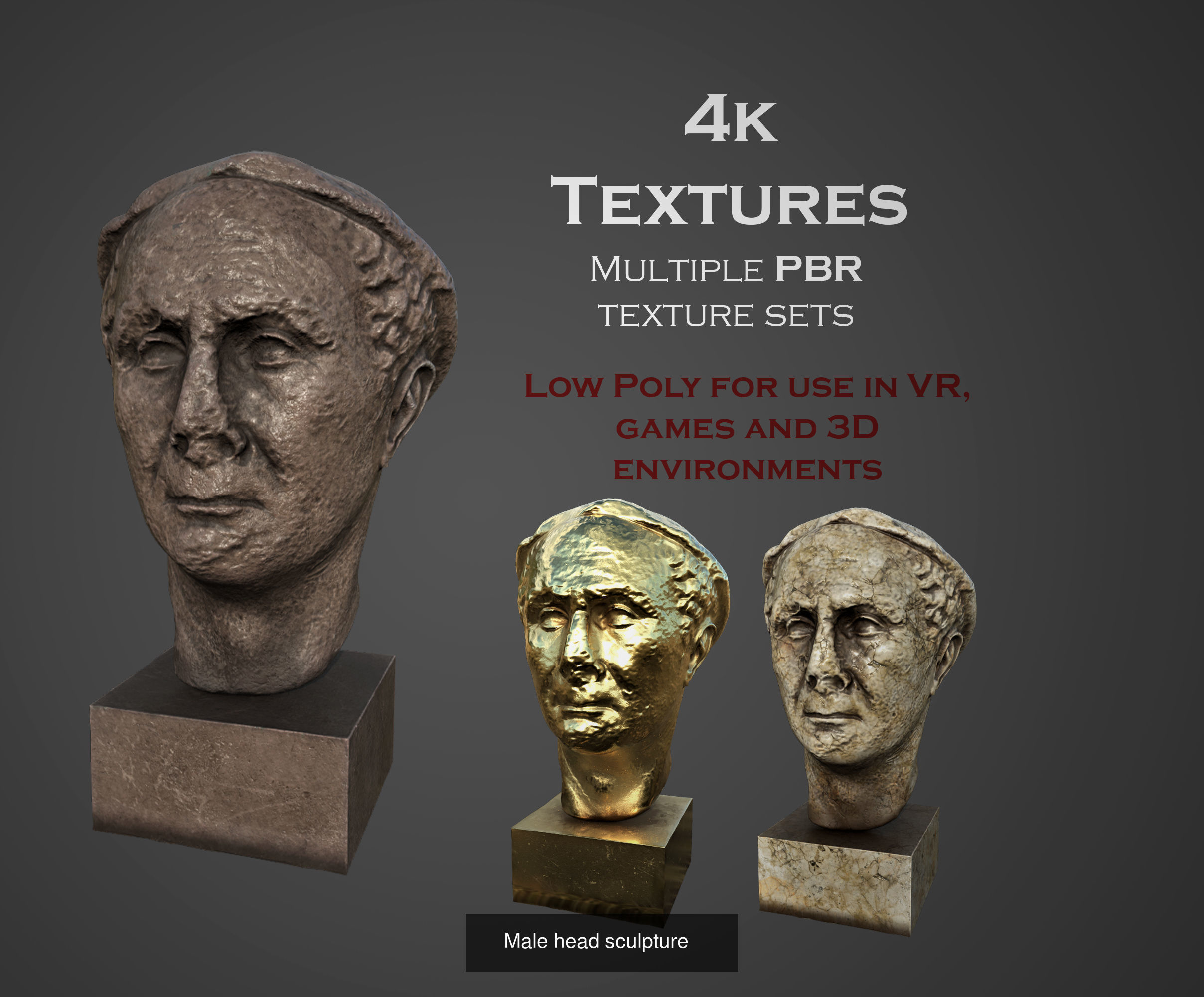 ancient statues and busts variety collection 2 - 50 models  _26