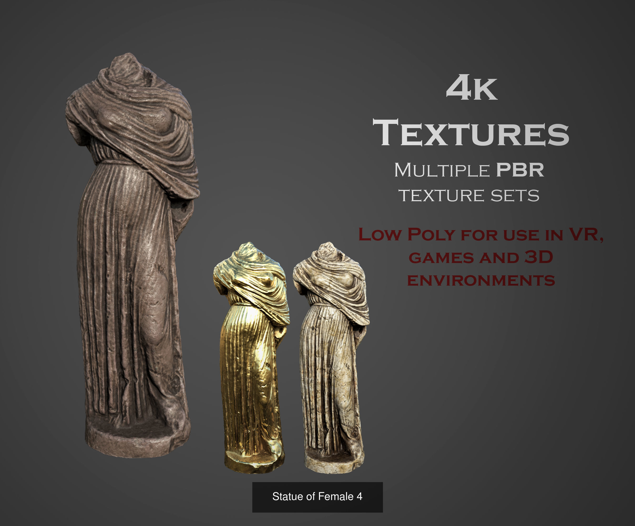ancient statues and busts variety collection 2 - 50 models  _36
