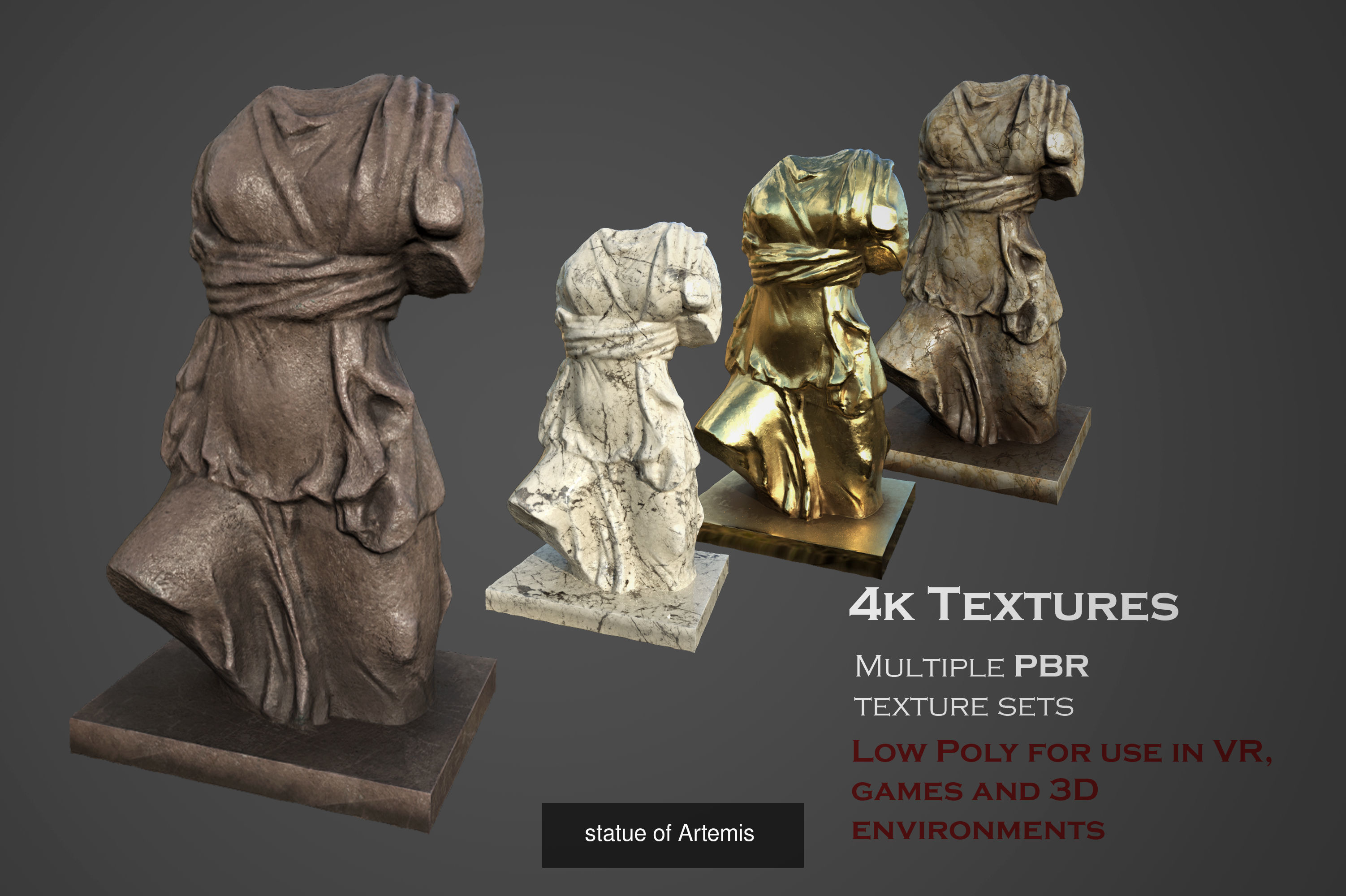 ancient statues and busts variety collection 2 - 50 models  _25