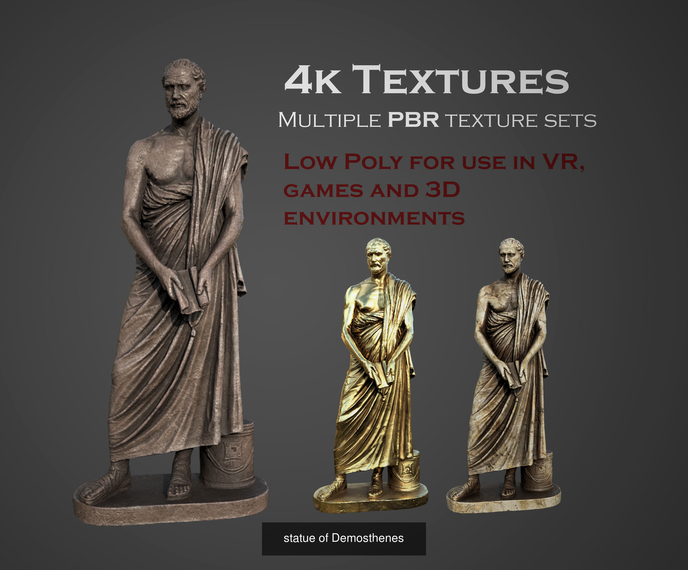 ancient statues and busts variety collection 2 - 50 models  _42