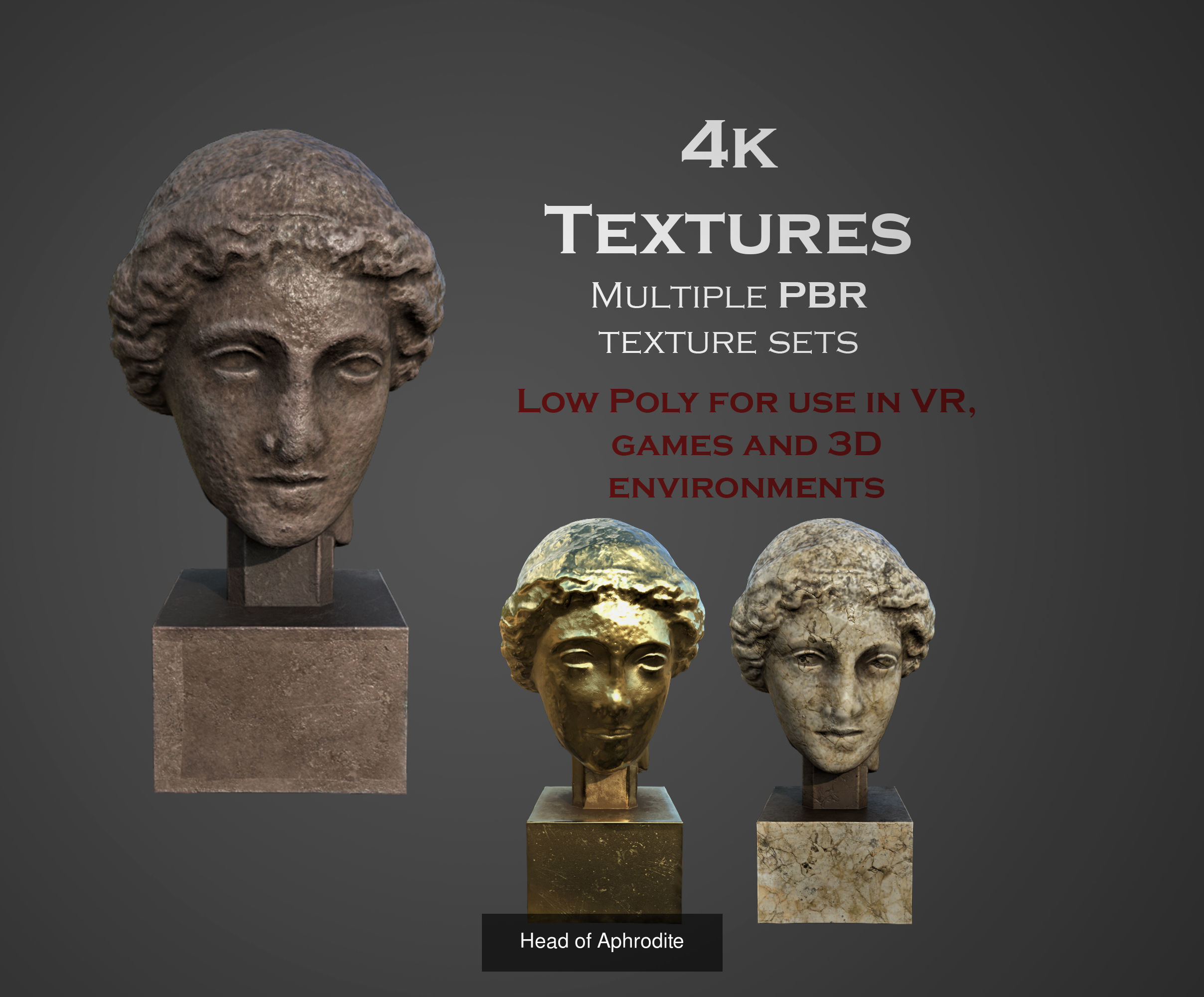 ancient statues and busts variety collection 2 - 50 models  _34