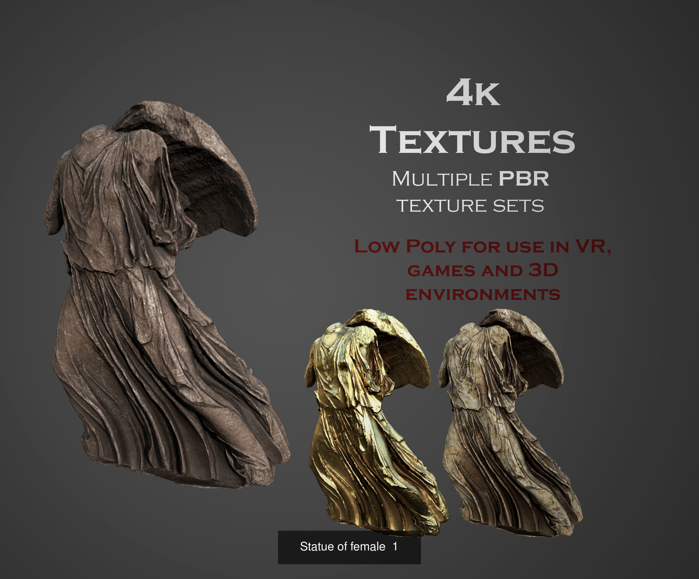 ancient statues and busts variety collection 2 - 50 models  _22