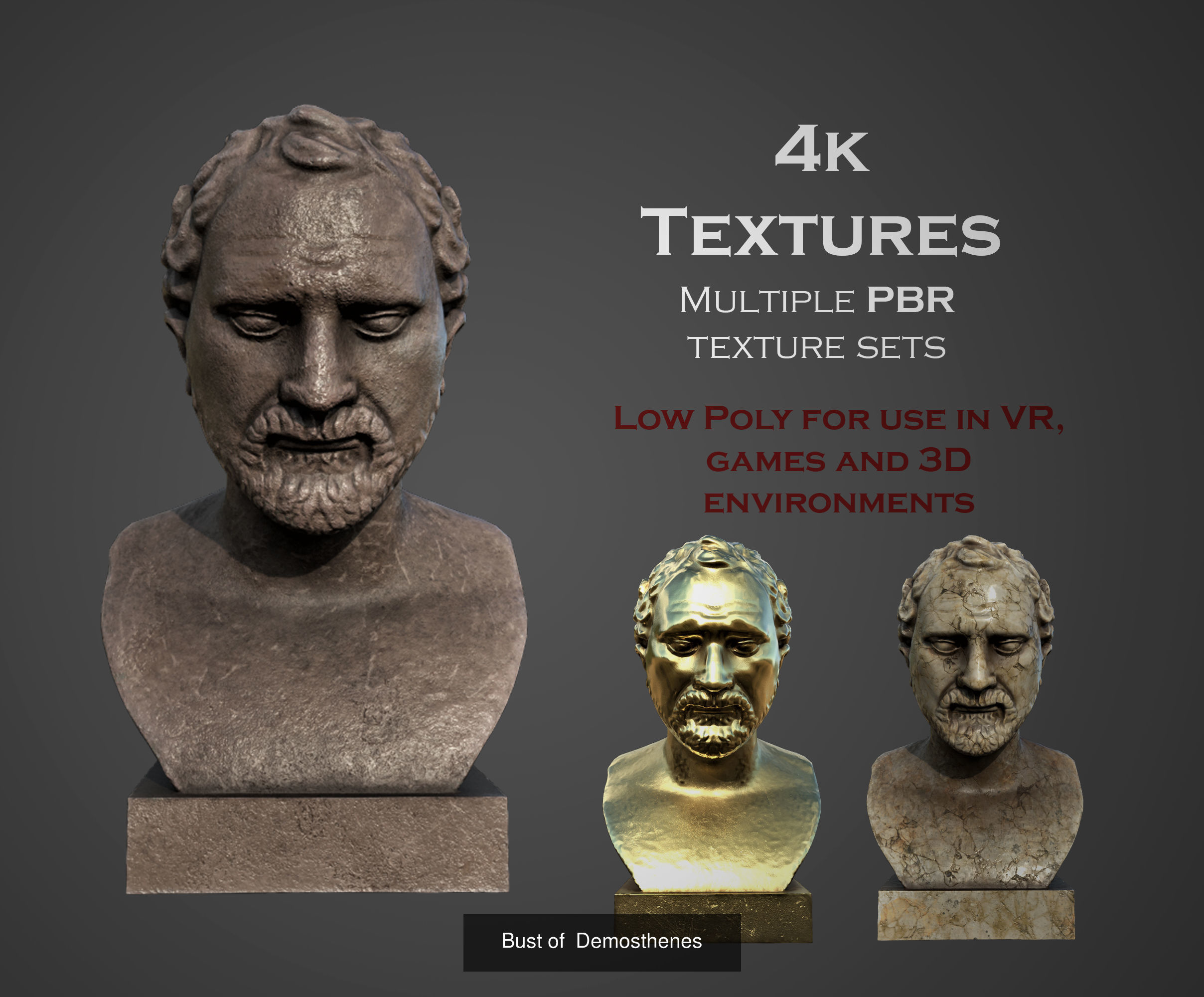 ancient statues and busts variety collection 2 - 50 models  _43