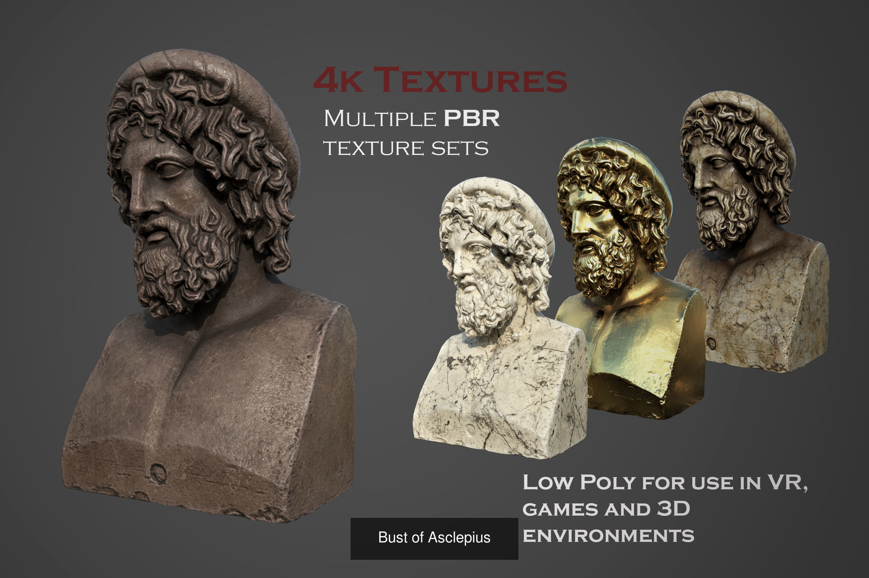 ancient statues and busts variety collection 2 - 50 models  _15