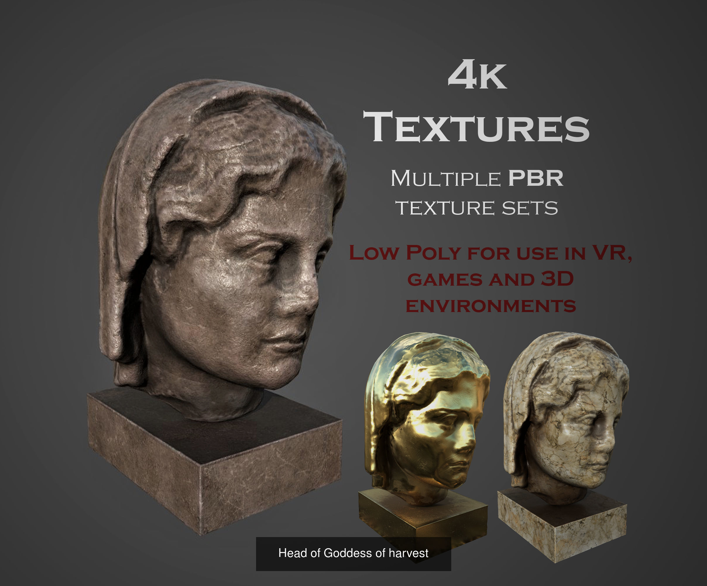 ancient statues and busts variety collection 2 - 50 models  _48