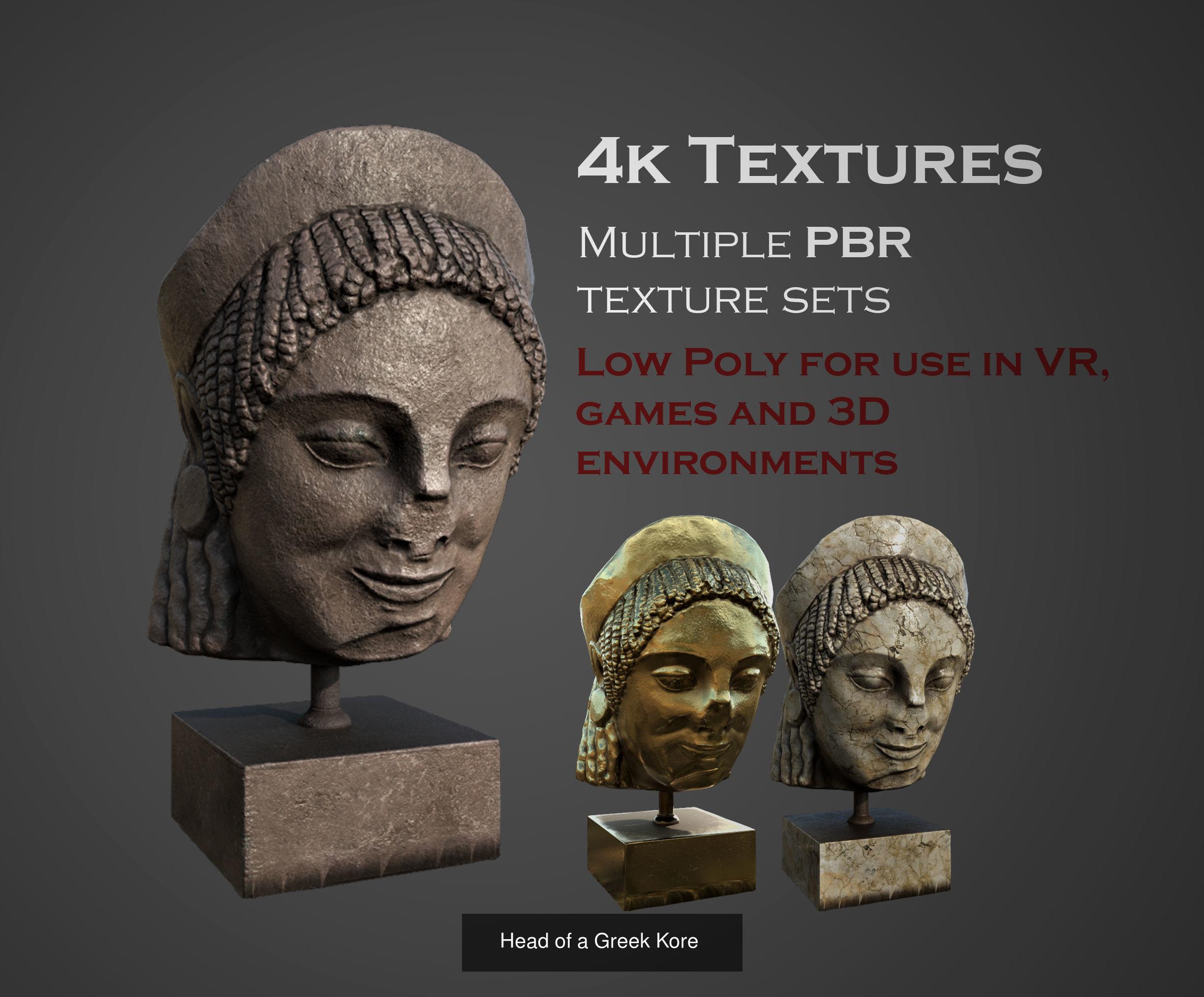 ancient statues and busts variety collection 2 - 50 models  _33