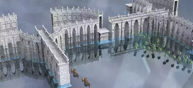 Egyptian Bridge structure 3D model