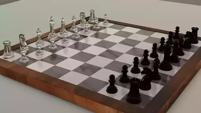 Glass And Marble Chess 