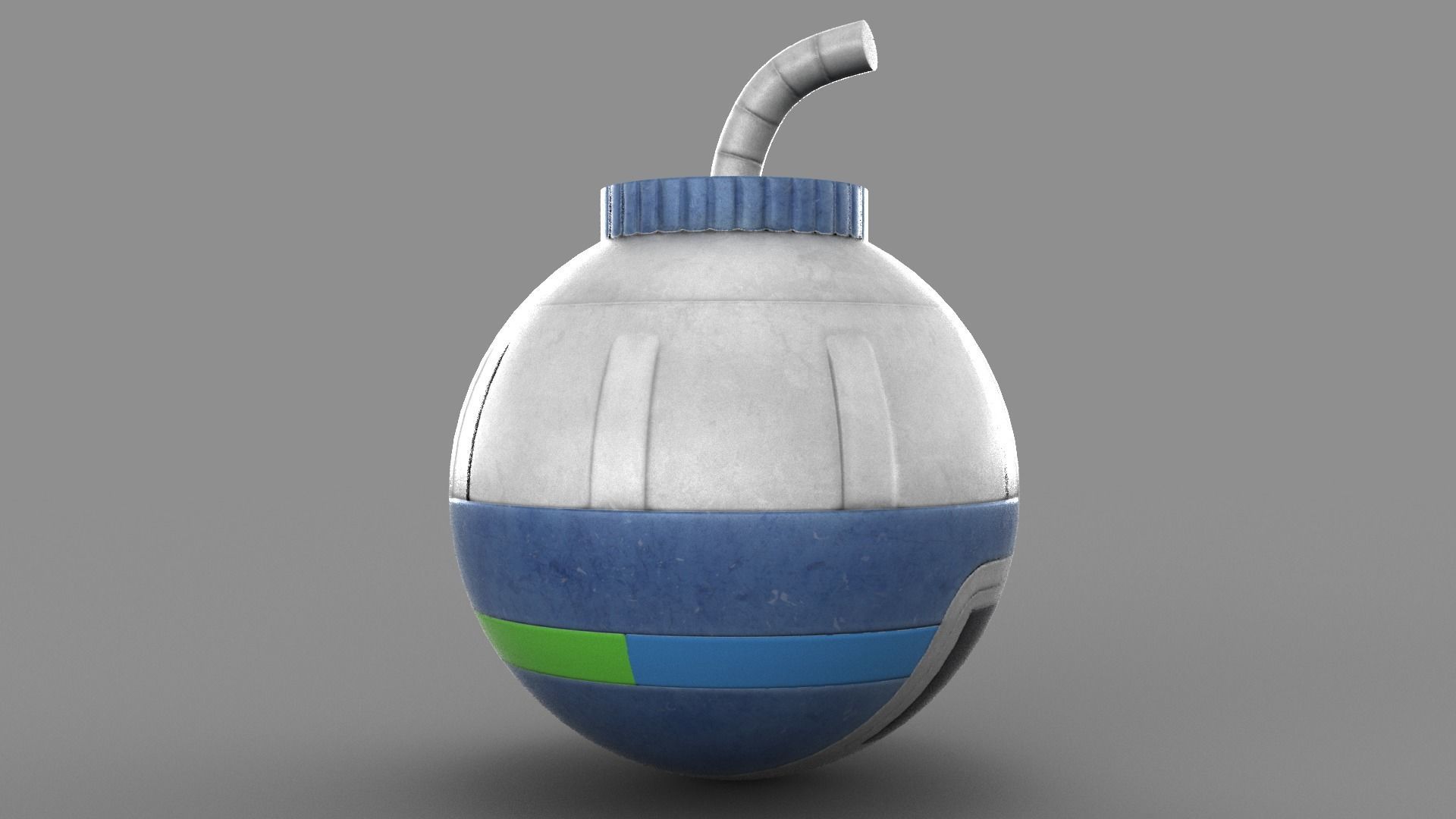 Toy Bomb Low-poly 3D model_12