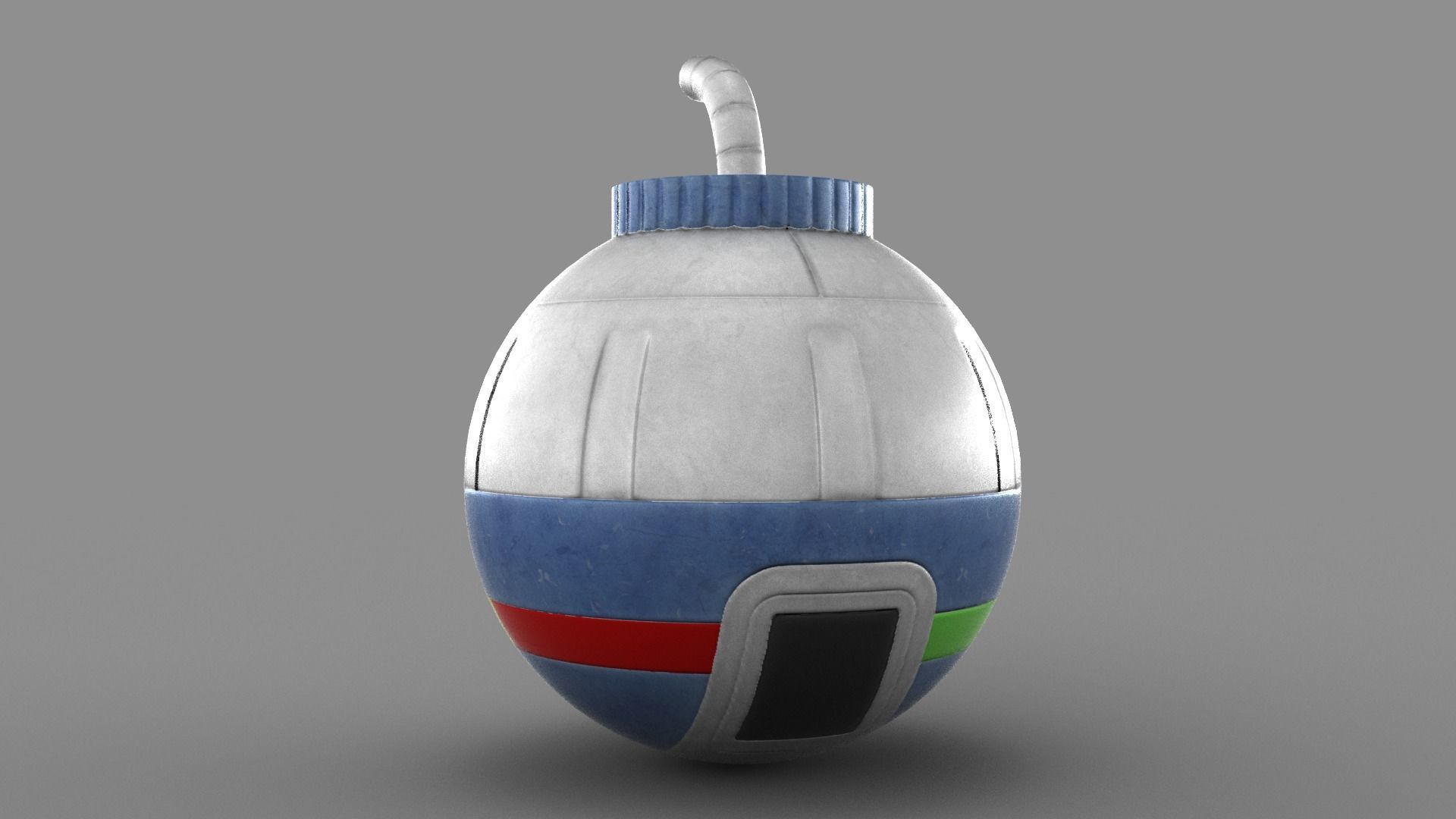 Toy Bomb Low-poly 3D model_11