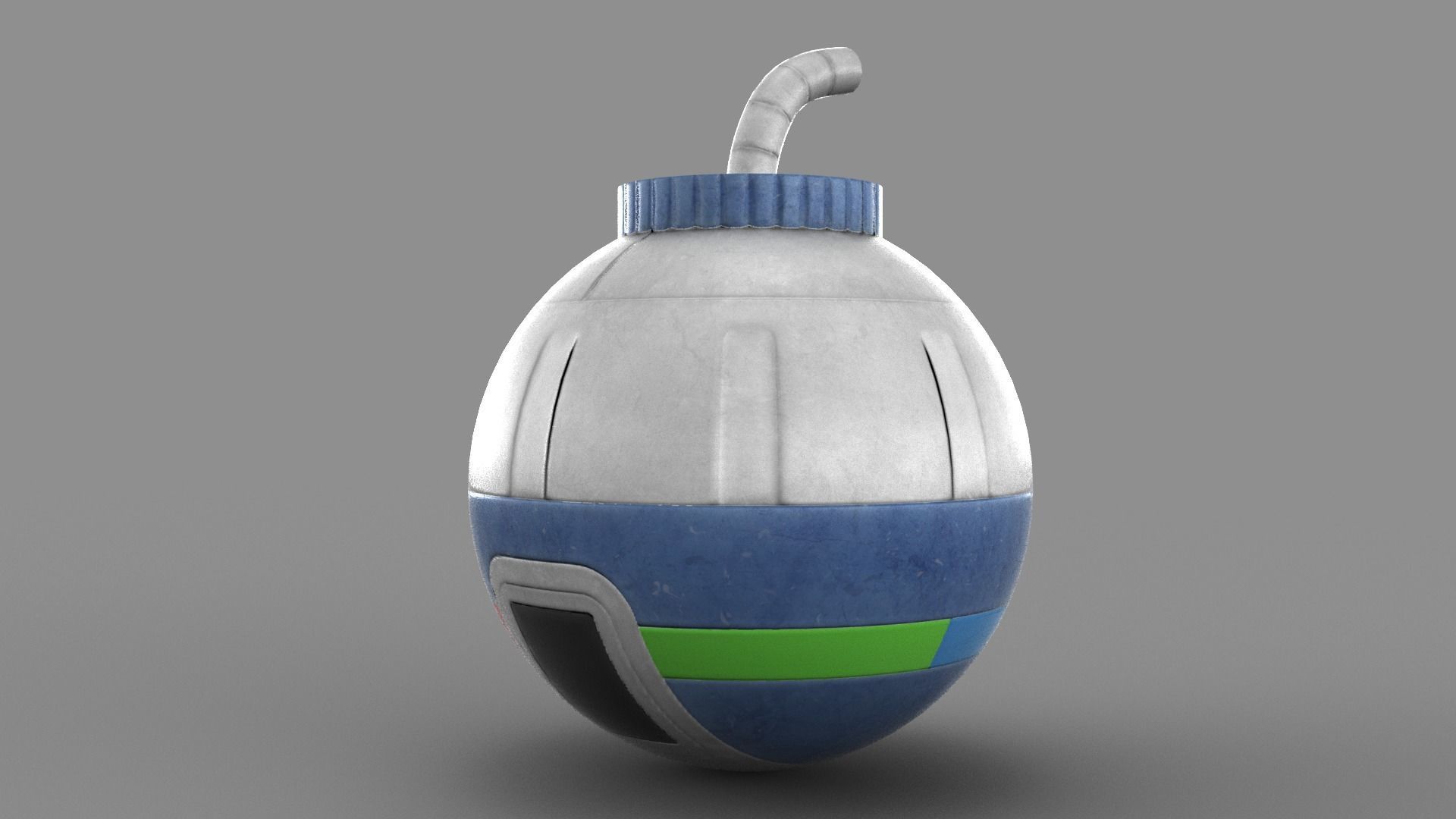 Toy Bomb Low-poly 3D model_10