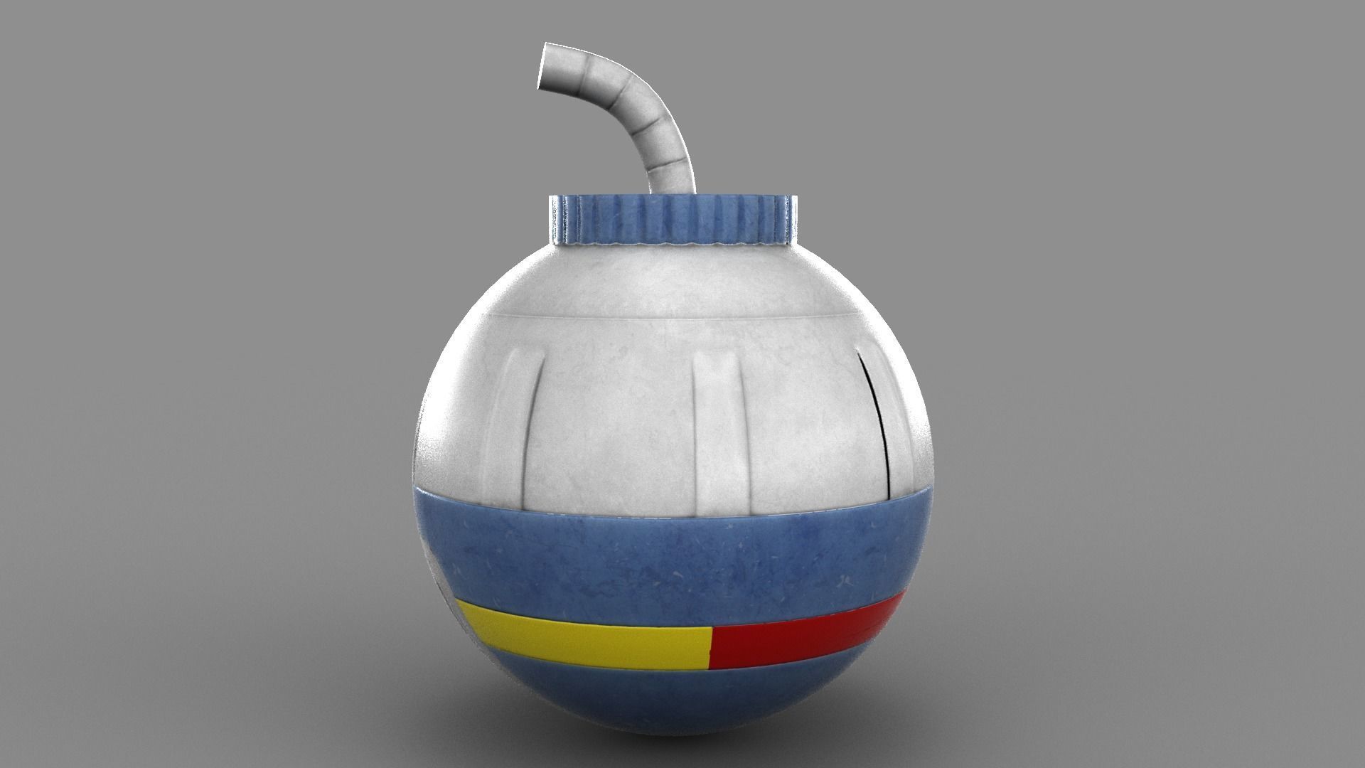 Toy Bomb Low-poly 3D model_14