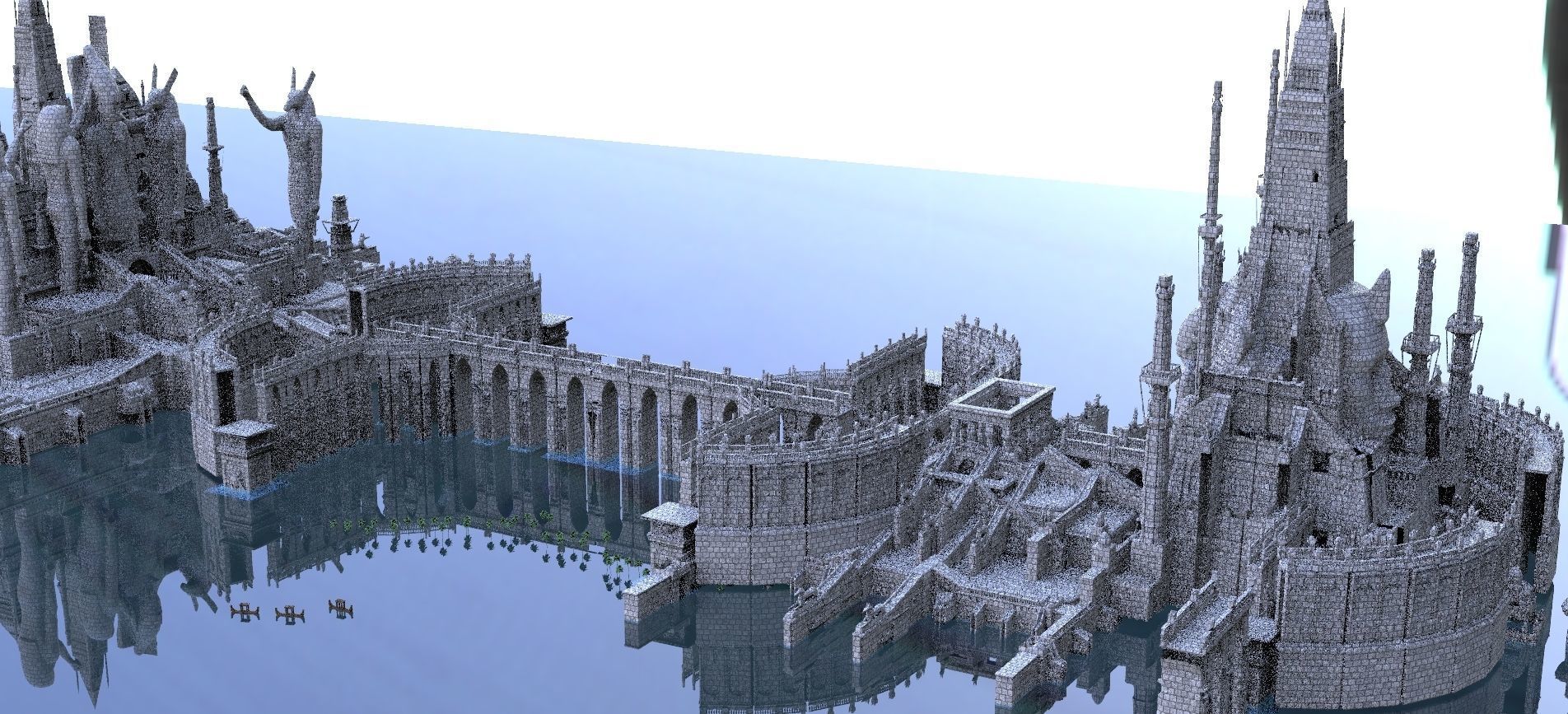 Atlantis City Structures 3D model_3