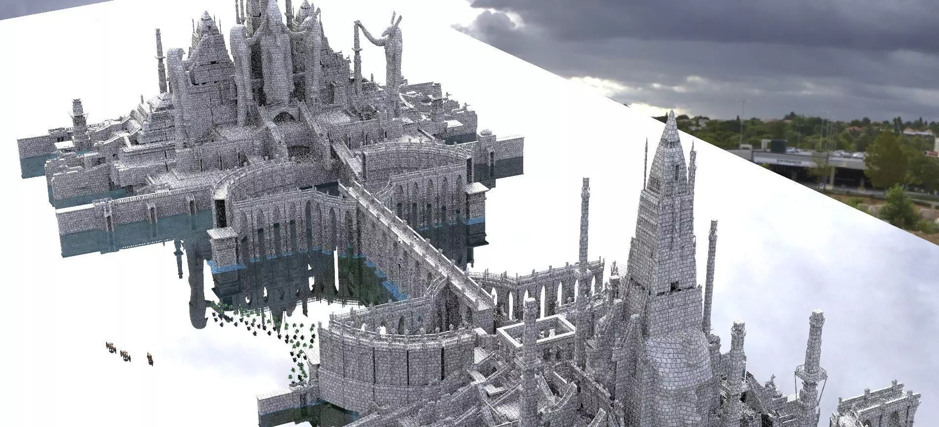 Atlantis City Structures 3D model_0