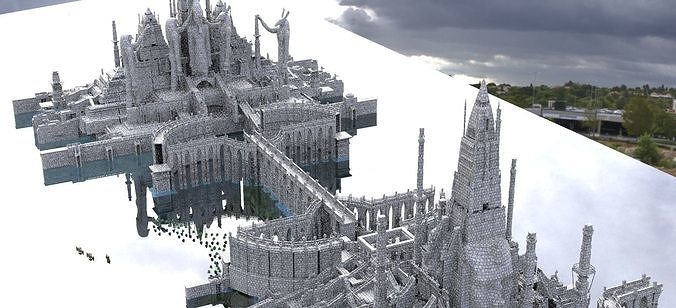 Atlantis City Structures 3D model