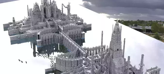 Atlantis City Structures 3D model
