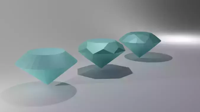 Low poly Brilliants and Diamonds