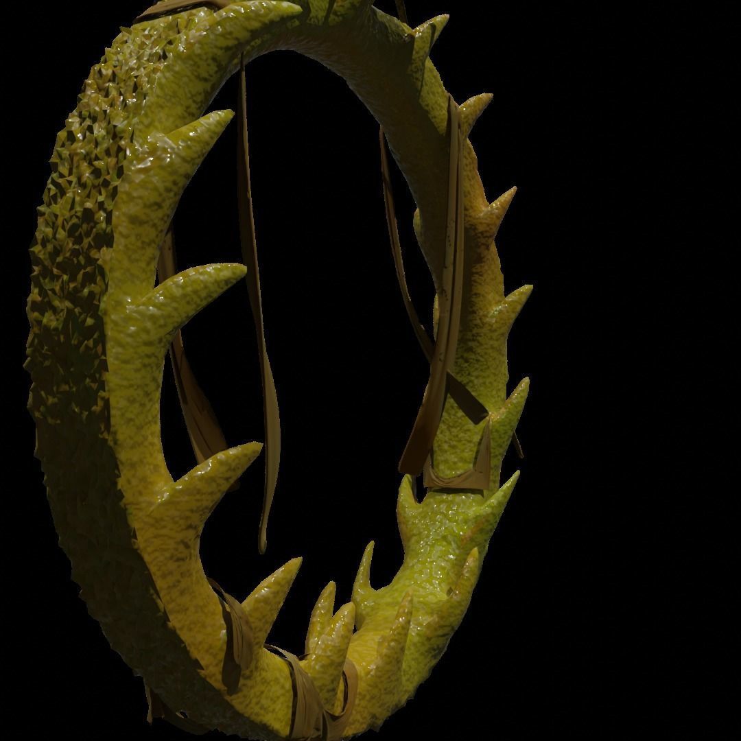 Ring with a wasp Low-poly 3D model_6