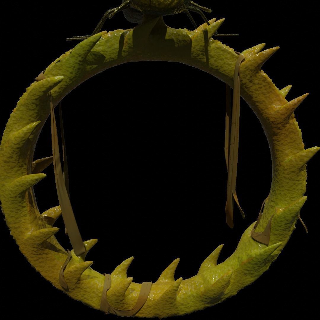 Ring with a wasp Low-poly 3D model_5