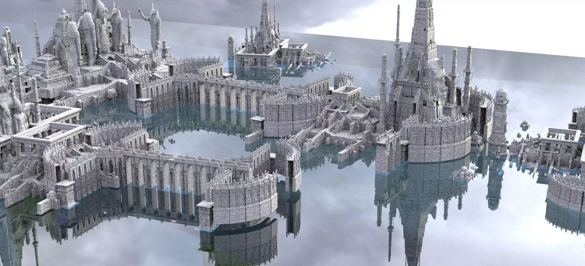 Atlantis City of the Gods Kitbash 3D model_0