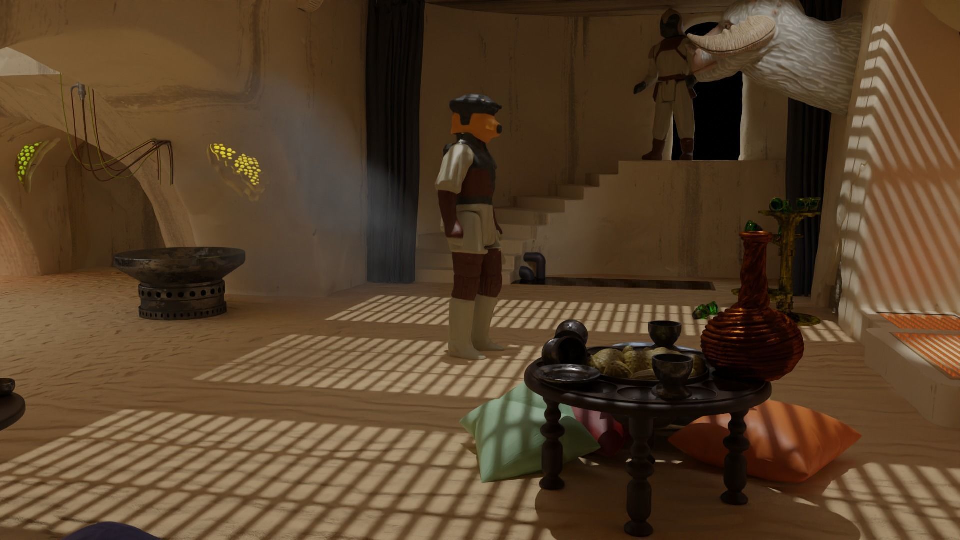 Jabbas Throne Room - Trophy Area - Complete set 1-6 scale 3D Model Collection_13