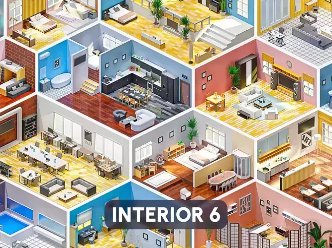 Interior 6 Low-poly 3D model