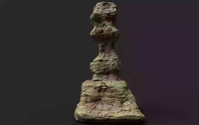 Desert Cliff 21-5 Low-poly 3D model