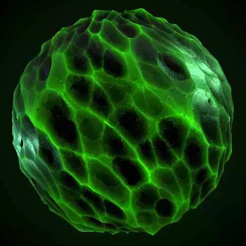 Obsidian Rock Green Material PBR