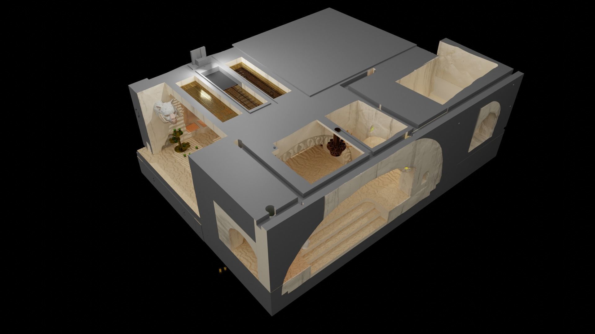 Jabbas Throne Room - Trophy Area - Complete set 1-12 scale 3D Model Collection_4
