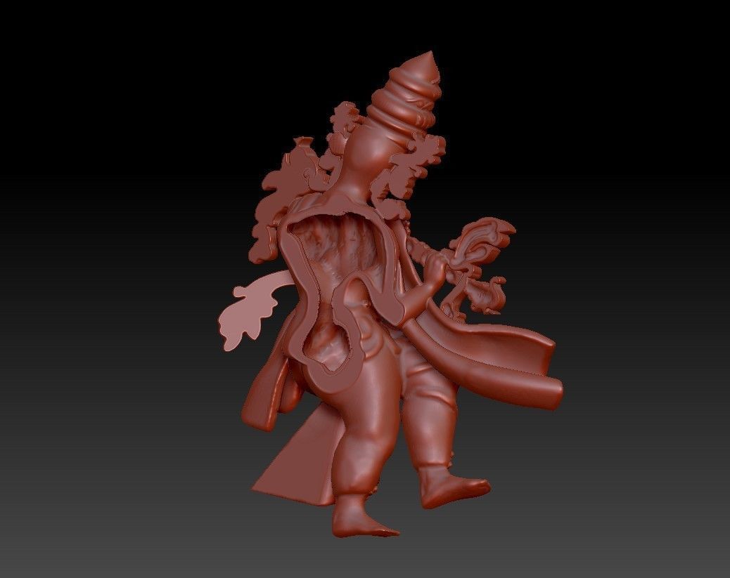 krishna 3d model gold pendant 3D print model_7