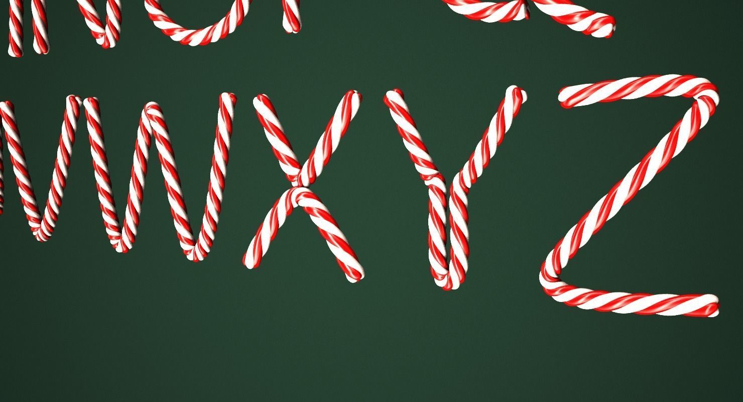 Candies Alphabet 3D model_9