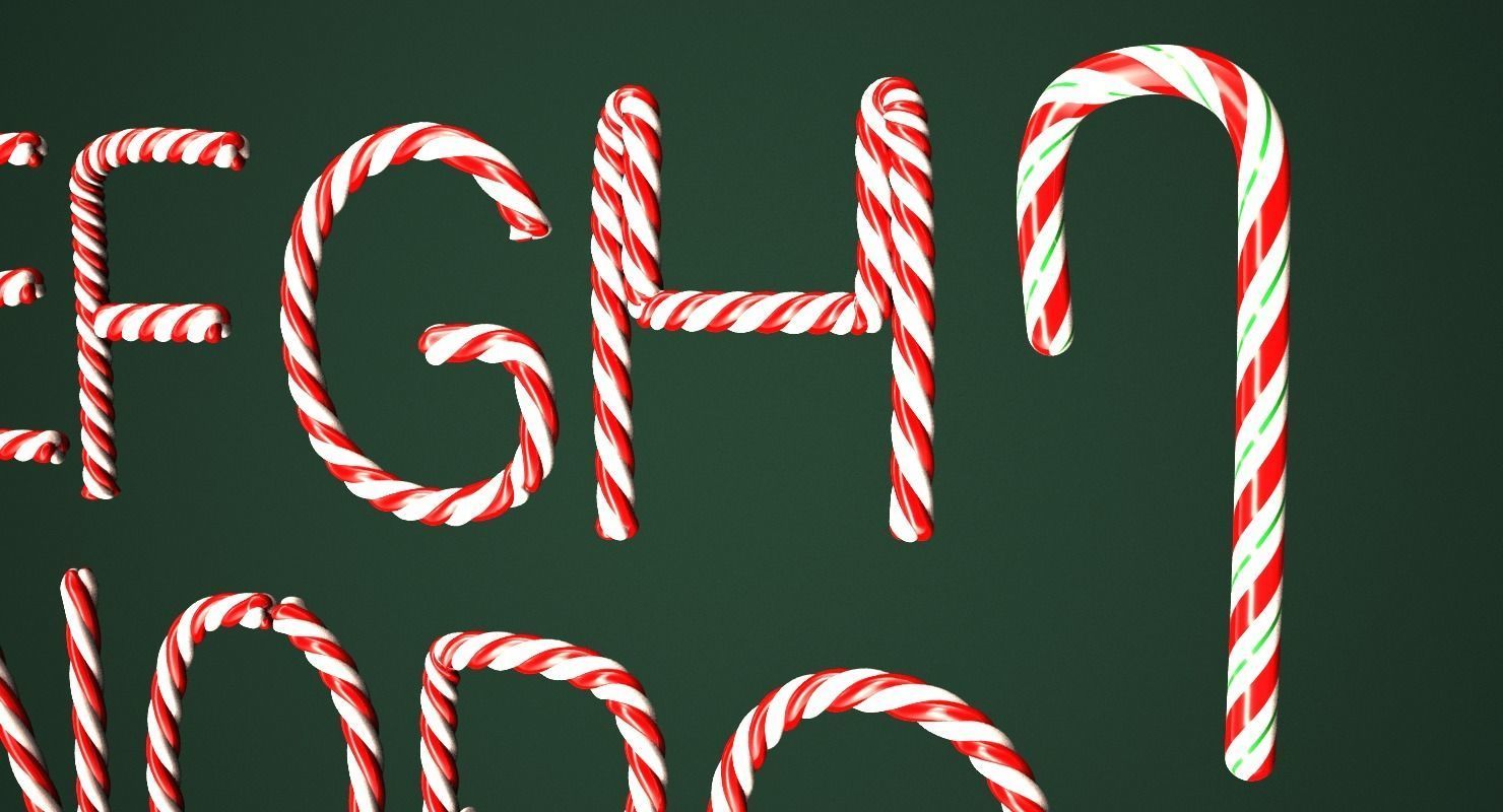 Candies Alphabet 3D model_7