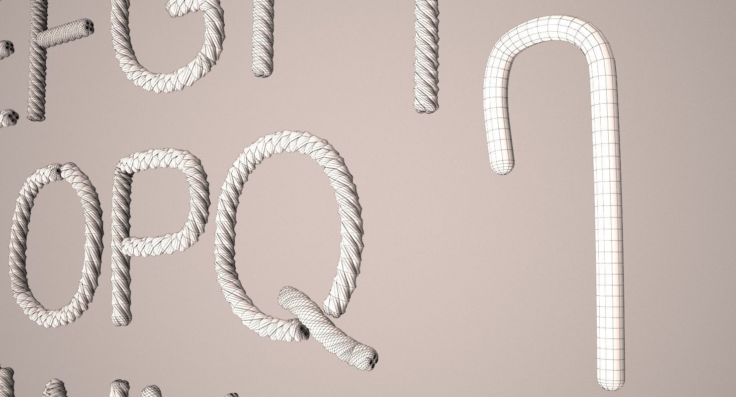 Candies Alphabet 3D model_14