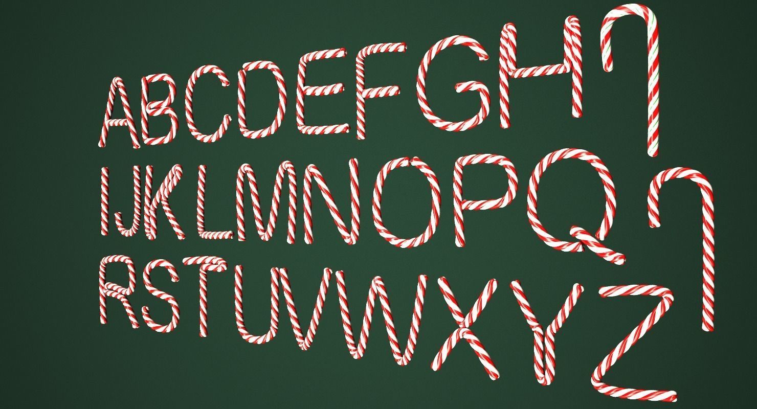 Candies Alphabet 3D model_2