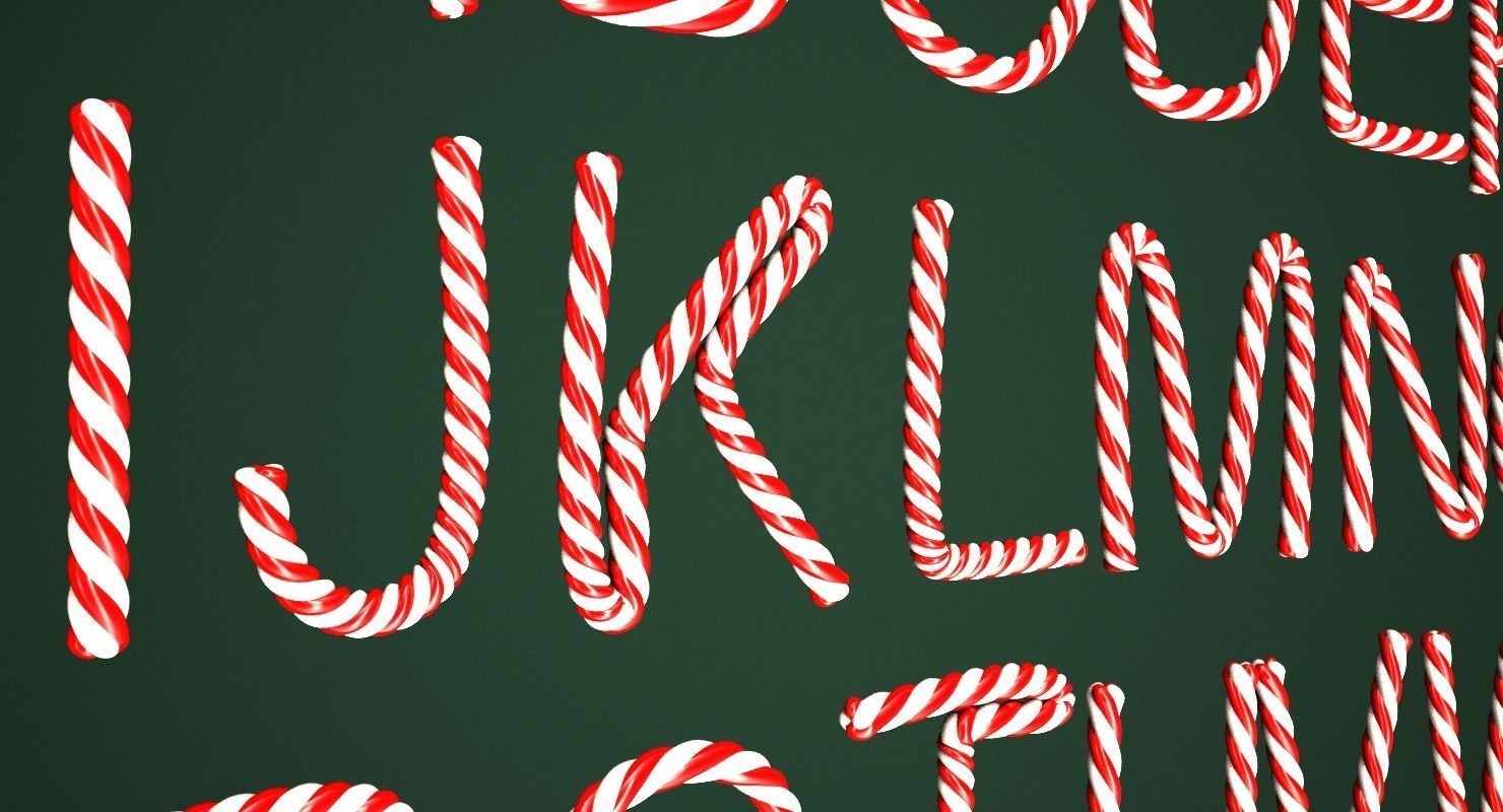 Candies Alphabet 3D model_5