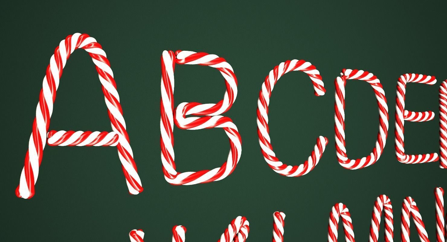 Candies Alphabet 3D model_4