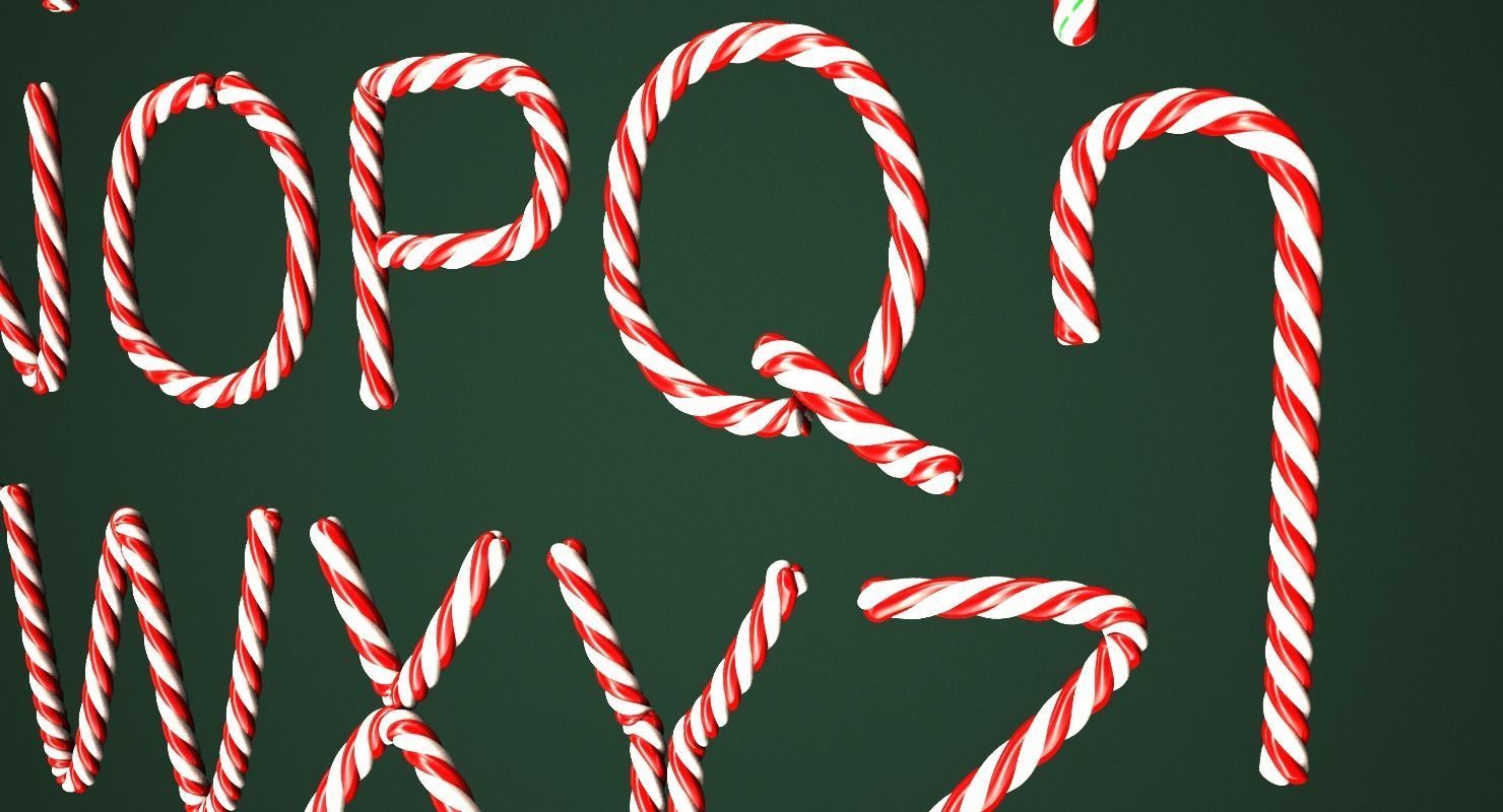 Candies Alphabet 3D model_8