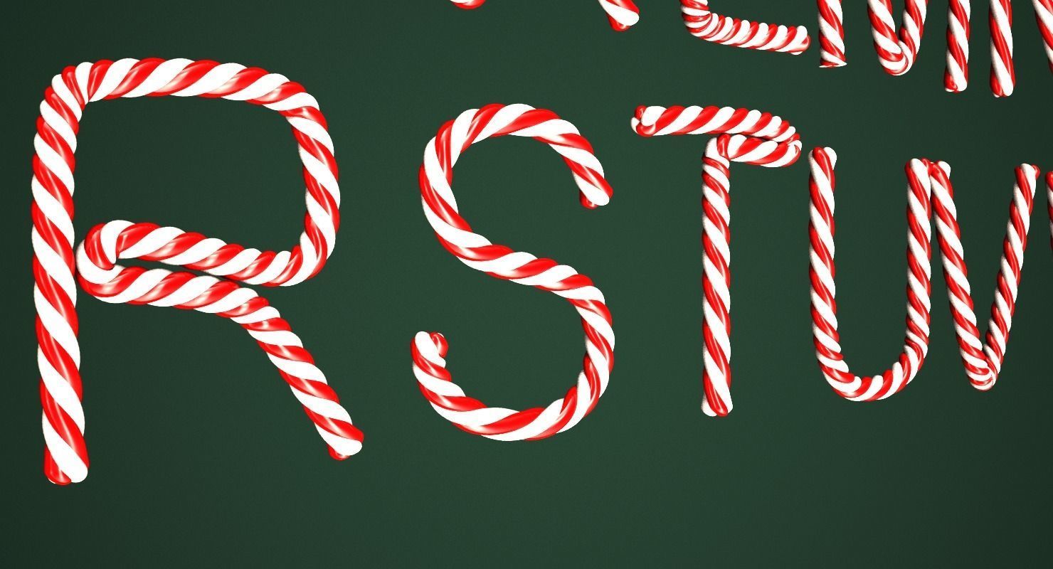 Candies Alphabet 3D model_6