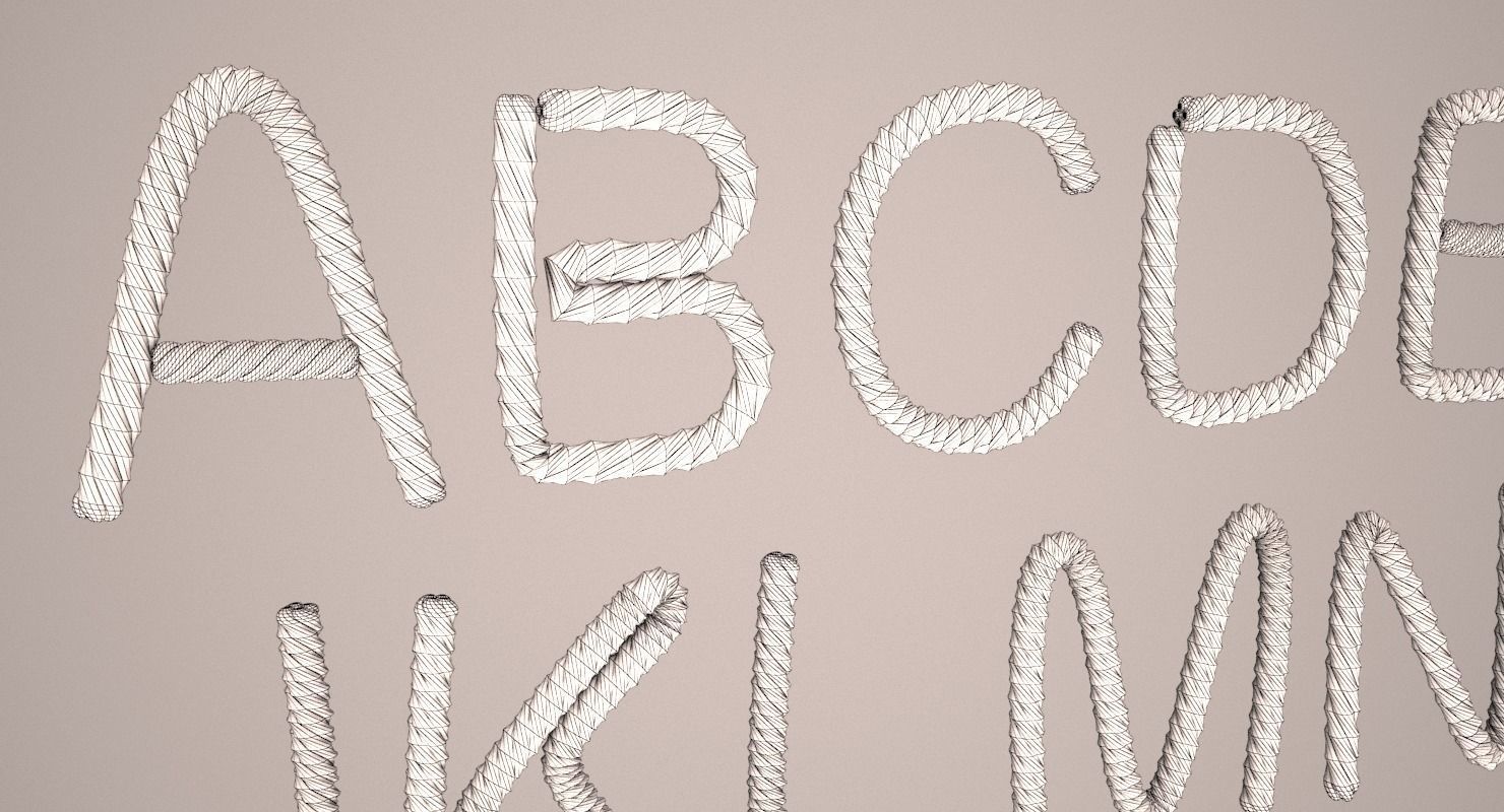 Candies Alphabet 3D model_13