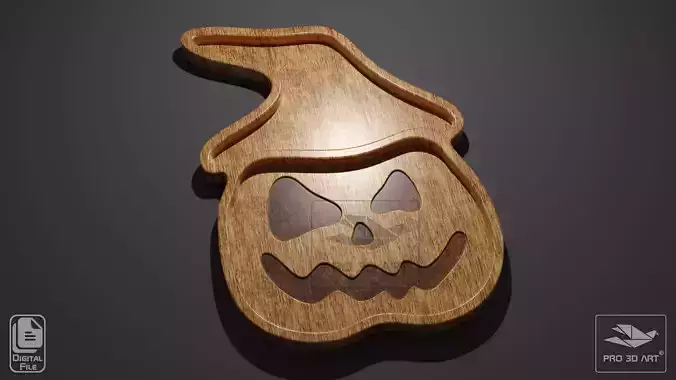 Pumpkin Tray V3 - CNC Files for Wood
