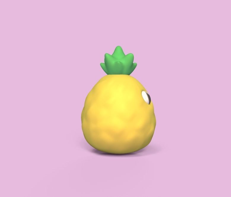 Cute Pineapple 3D print model_1